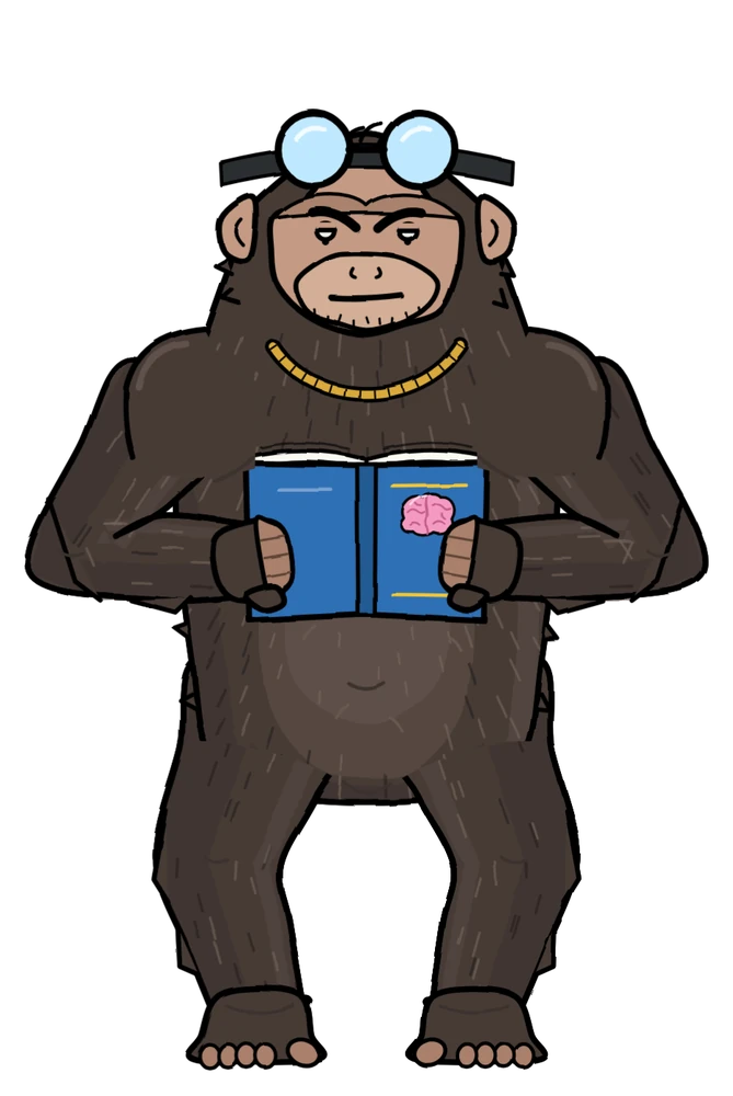 Chimp reading the challenge