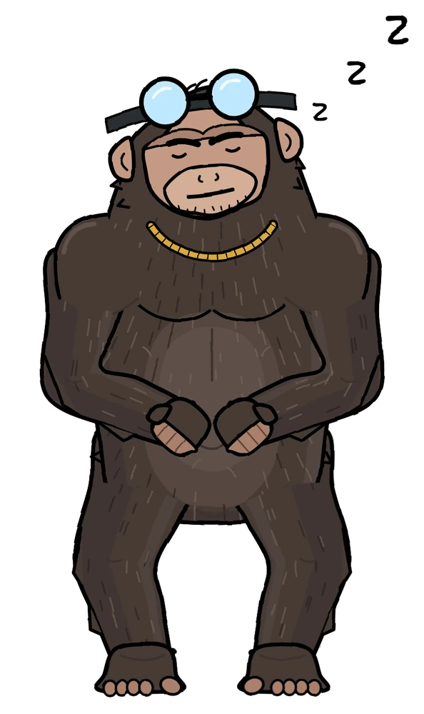 Chimp asleep