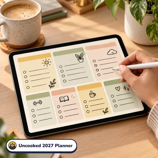 Uncooked 2027 Planner in everyday life.
